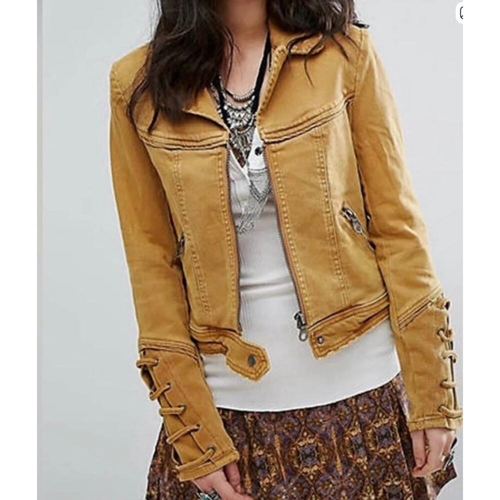 Free‎ People "Feel Good Brenda" Denim Jacket / sz m